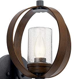 Image2 of Grand Bank 12 3/4" High Auburn Stained Outdoor Wall Light more views