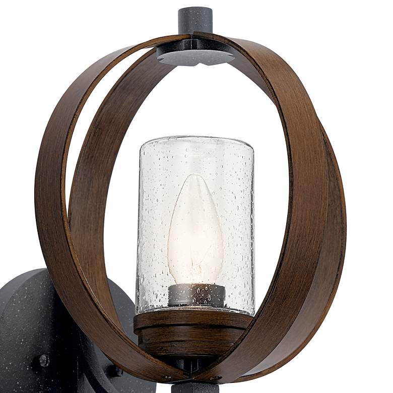 Image 2 Grand Bank 12 3/4 inch High Auburn Stained Outdoor Wall Light more views