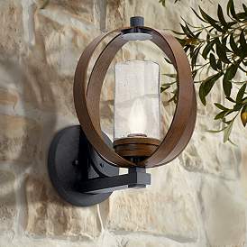 Image1 of Grand Bank 15 1/4" High Auburn Stained Outdoor Wall Light