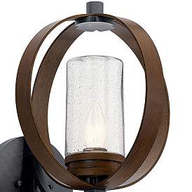 Image3 of Grand Bank 15 1/4" High Auburn Stained Outdoor Wall Light more views