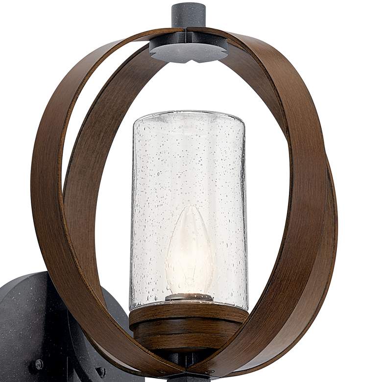 Image 3 Grand Bank 15 1/4 inch High Auburn Stained Outdoor Wall Light more views
