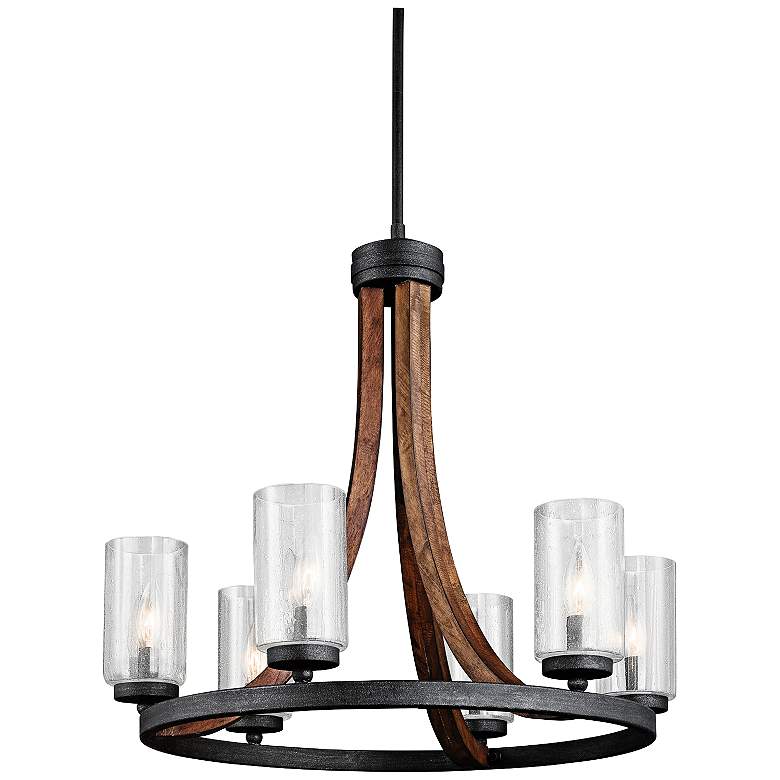 Image 2 Grand Bank 25" Wide Wood Chandelier by Kichler