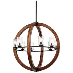 Grand Bank 28&quot; Wide Double Wood Chandelier by Kichler