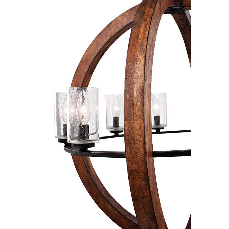 Grand Bank 28&quot; Wide Double Wood Chandelier by Kichler more views