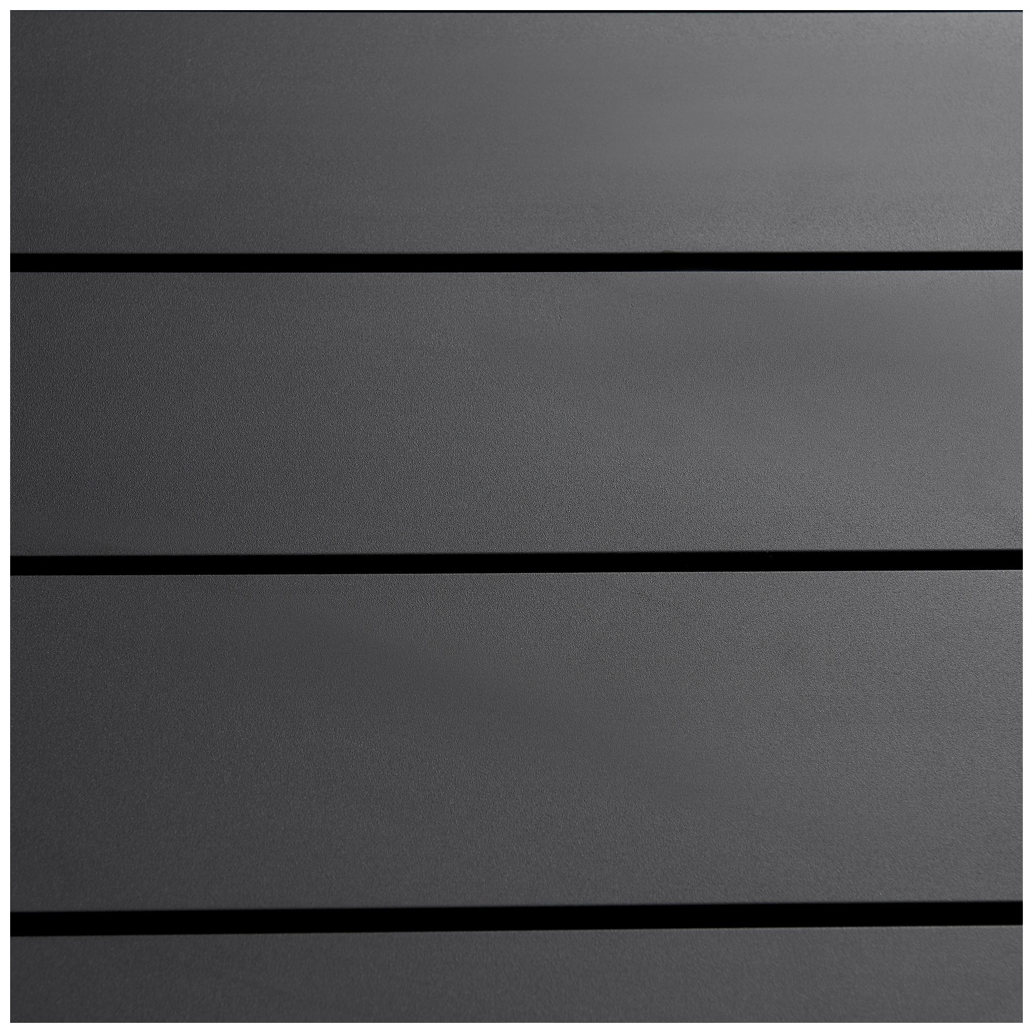 Image 7 Grand Black Aluminum Outdoor Round Conversation Table with Wicker Shelf more views