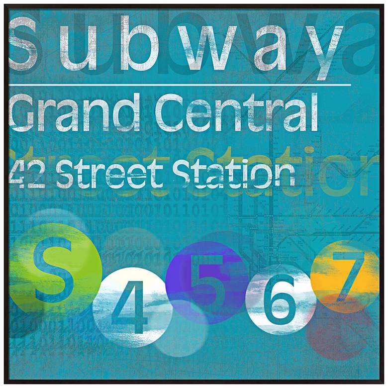 Image 1 Grand Central Subway 20 1/2 inch Square New York City Wall Art