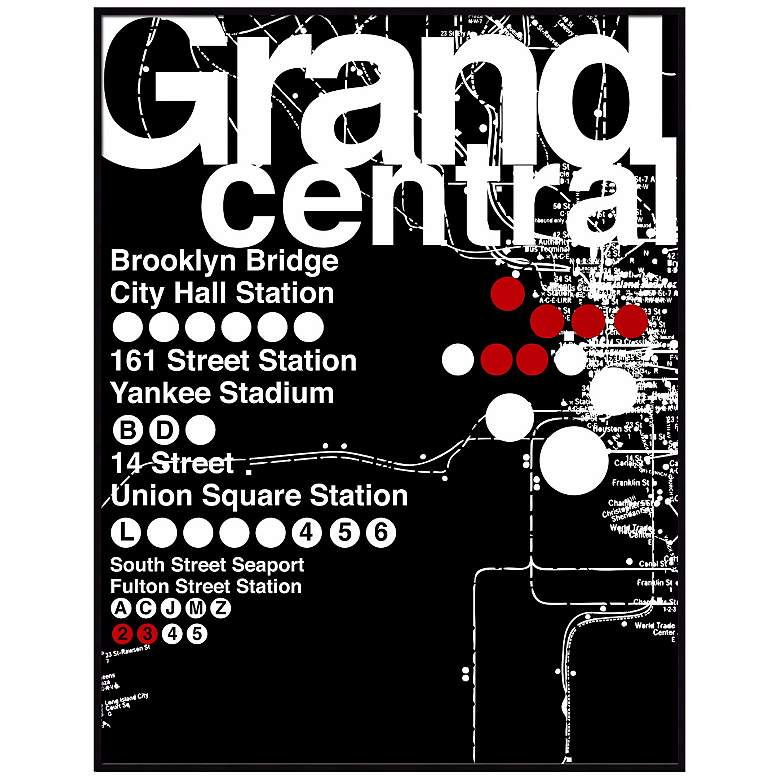 Image 1 Grand Central Subway 26 1/2 inch High Framed Wall Art