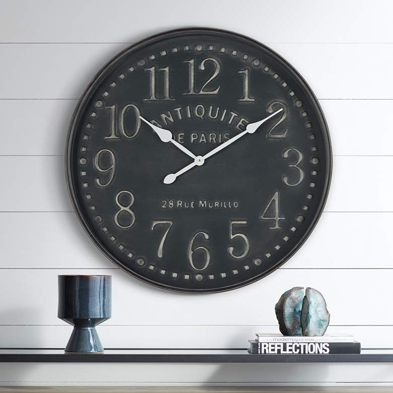 Image 1 Grand Hotel 31 1/2" Wide Antiquite De Paris Wall Clock