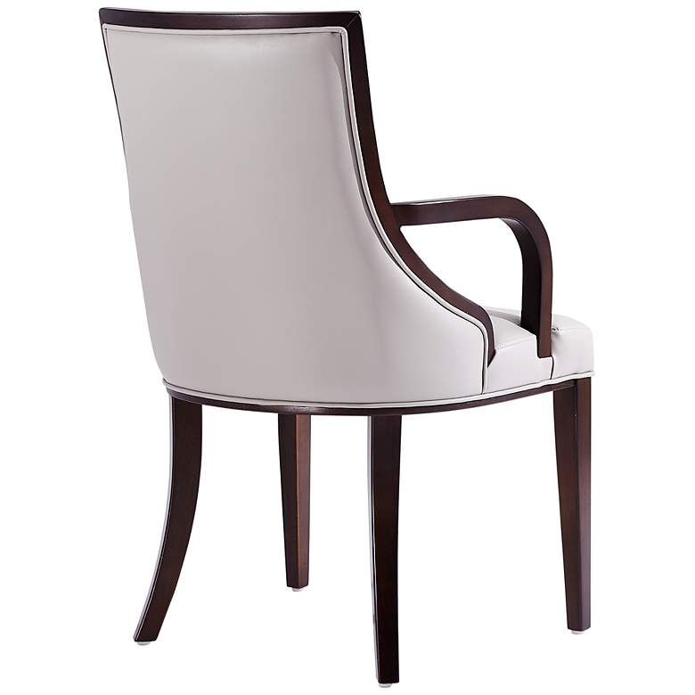 Image 6 Grand Light Gray Faux Leather Dining Armchair more views