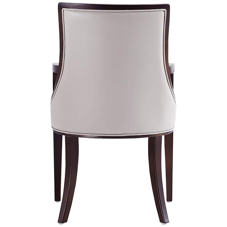 Image 7 Grand Light Gray Faux Leather Dining Armchair more views