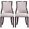 Grand Light Gray Faux Leather Dining Chairs Set of 2