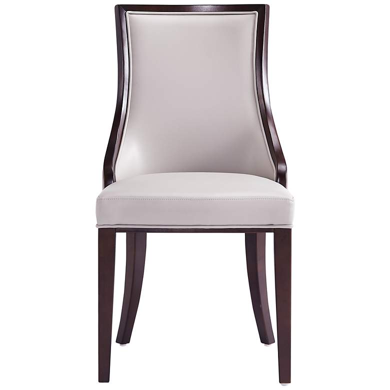Image 7 Grand Light Gray Faux Leather Dining Chairs Set of 2 more views