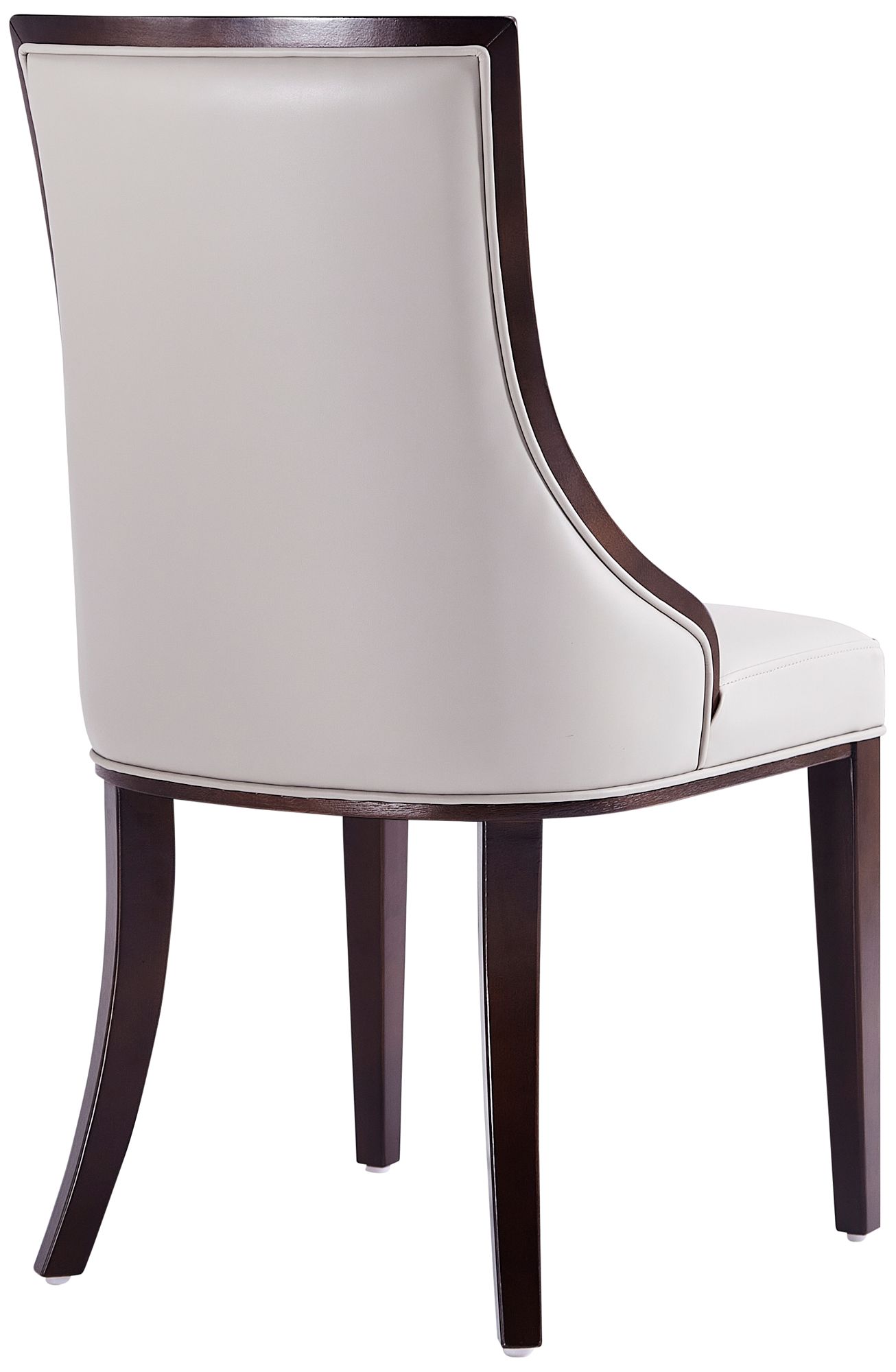 Grand Light Gray Faux Leather Dining Chairs Set of 2 in scene