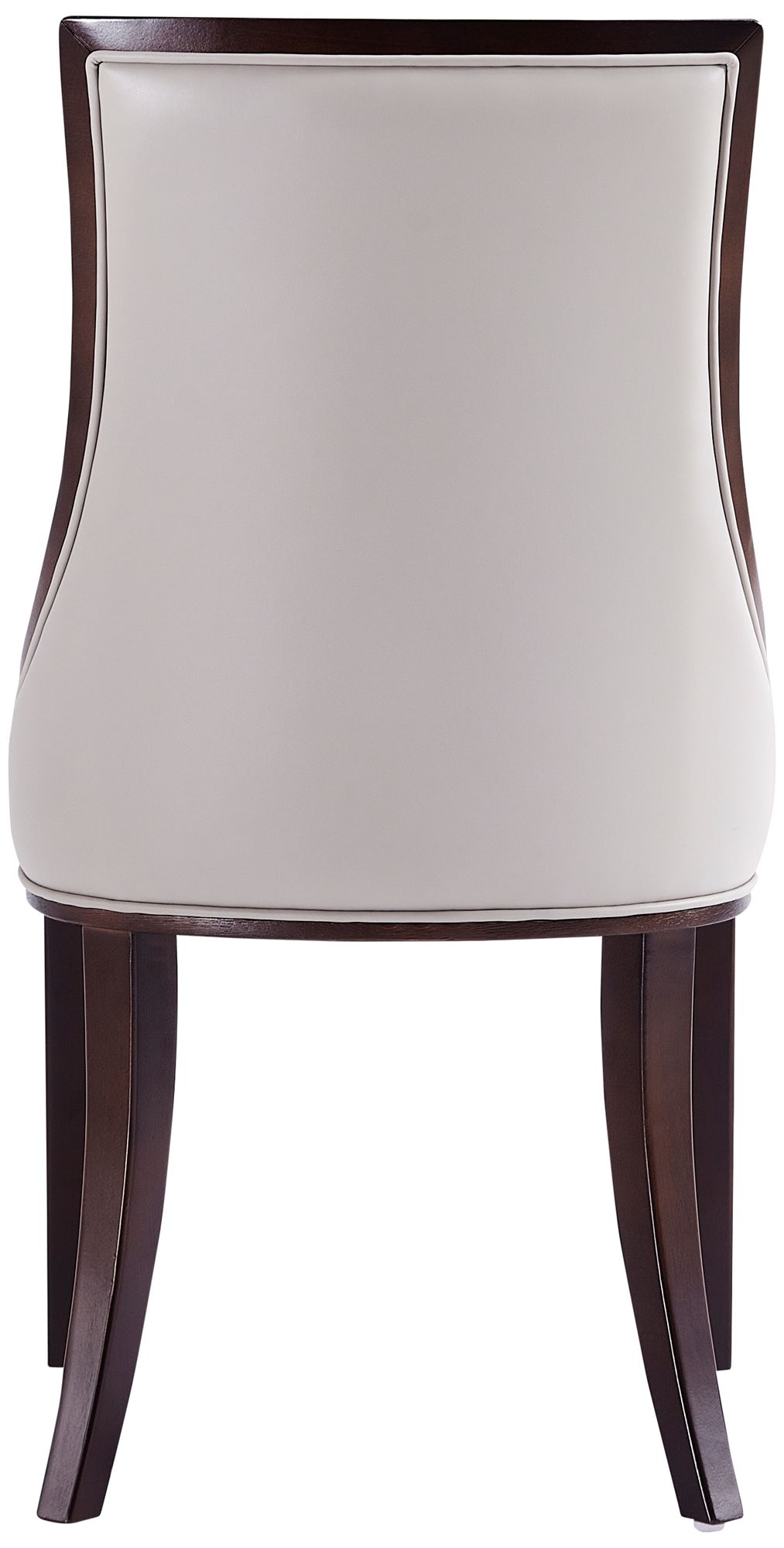 Grand Light Gray Faux Leather Dining Chairs Set of 2 in scene