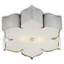 3_Grand Lotus 19"W Contemporary Silver Leaf LED Ceiling Light more views