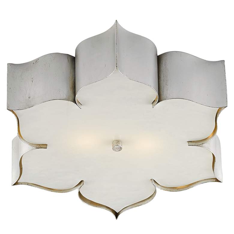 Image 4 Grand Lotus 19"W Contemporary Silver Leaf LED Ceiling Light more views