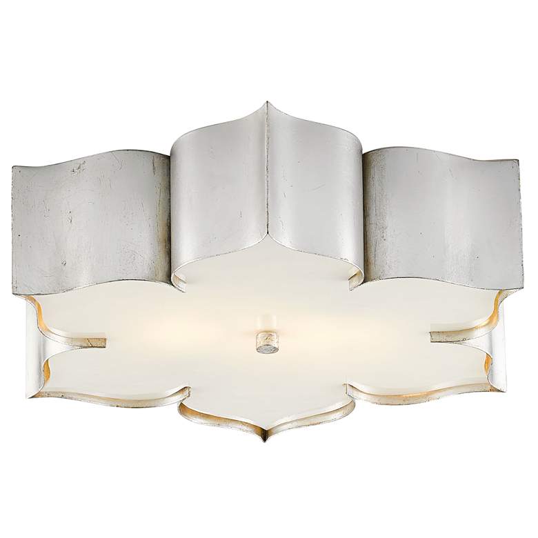Image 5 Grand Lotus 19"W Contemporary Silver Leaf LED Ceiling Light more views