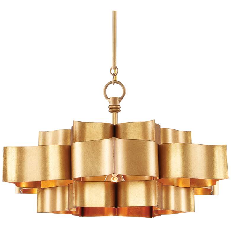Image 2 Grand Lotus 20 1/4" Wide Antique Gold Leaf Pendant Light