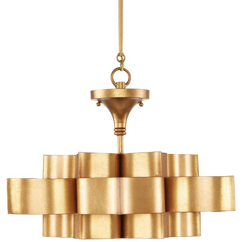 Image 7 Grand Lotus 20 1/4" Wide Antique Gold Leaf Pendant Light more views