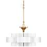 3_Grand Lotus 20 1/4" Wide Gold Leaf and White Ceiling Light more views
