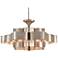 Grand Lotus 30"W Contemporary Silver Leaf 6-Light Chandelier