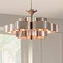 1_Grand Lotus 30"W Contemporary Silver Leaf 6-Light Chandelier