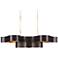 Grand Lotus 50 1/2" Wide Black Oval 6-Light Chandelier