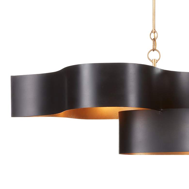 Image 2 Grand Lotus 50 1/2" Wide Black Oval 6-Light Chandelier more views