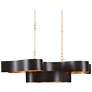 2_Grand Lotus 50 1/2" Wide Black Oval 6-Light Chandelier more views