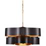 3_Grand Lotus 50 1/2" Wide Black Oval 6-Light Chandelier more views