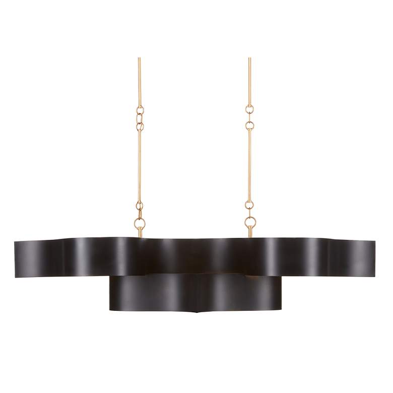 Image 5 Grand Lotus 50 1/2" Wide Black Oval 6-Light Chandelier more views