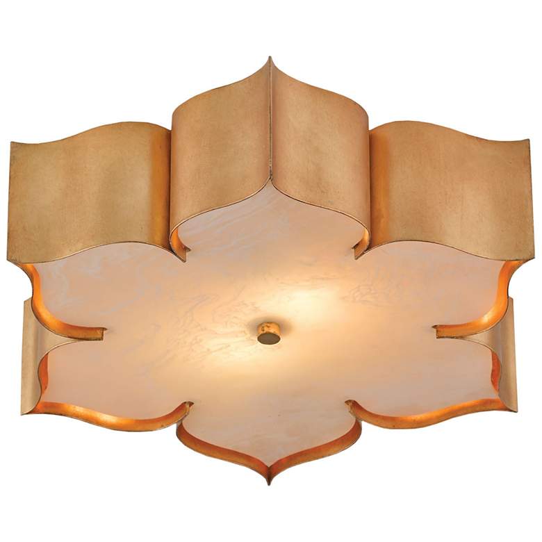 Image 1 Grand Lotus Gold Flush Mount