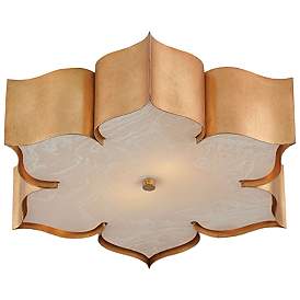 Image2 of Grand Lotus Gold Flush Mount more views