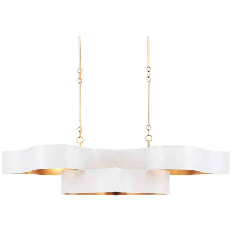 Image 1 Grand Lotus White Oval Chandelier