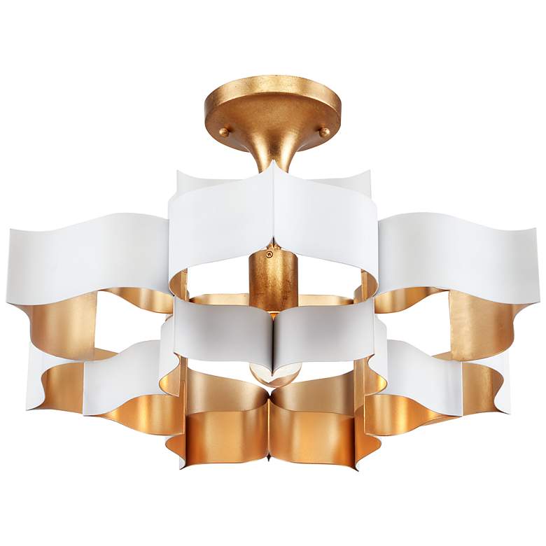Image 2 Grand Lotus White Small Chandelier