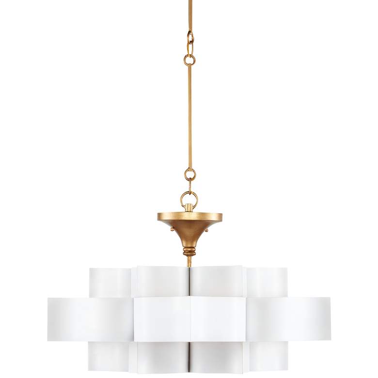 Image 4 Grand Lotus White Small Chandelier more views