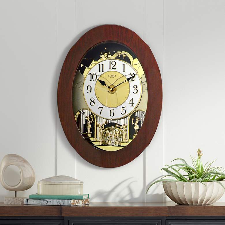 Image 1 Grand Nostalgia 20 3/4" High Musical Chime Wall Clock