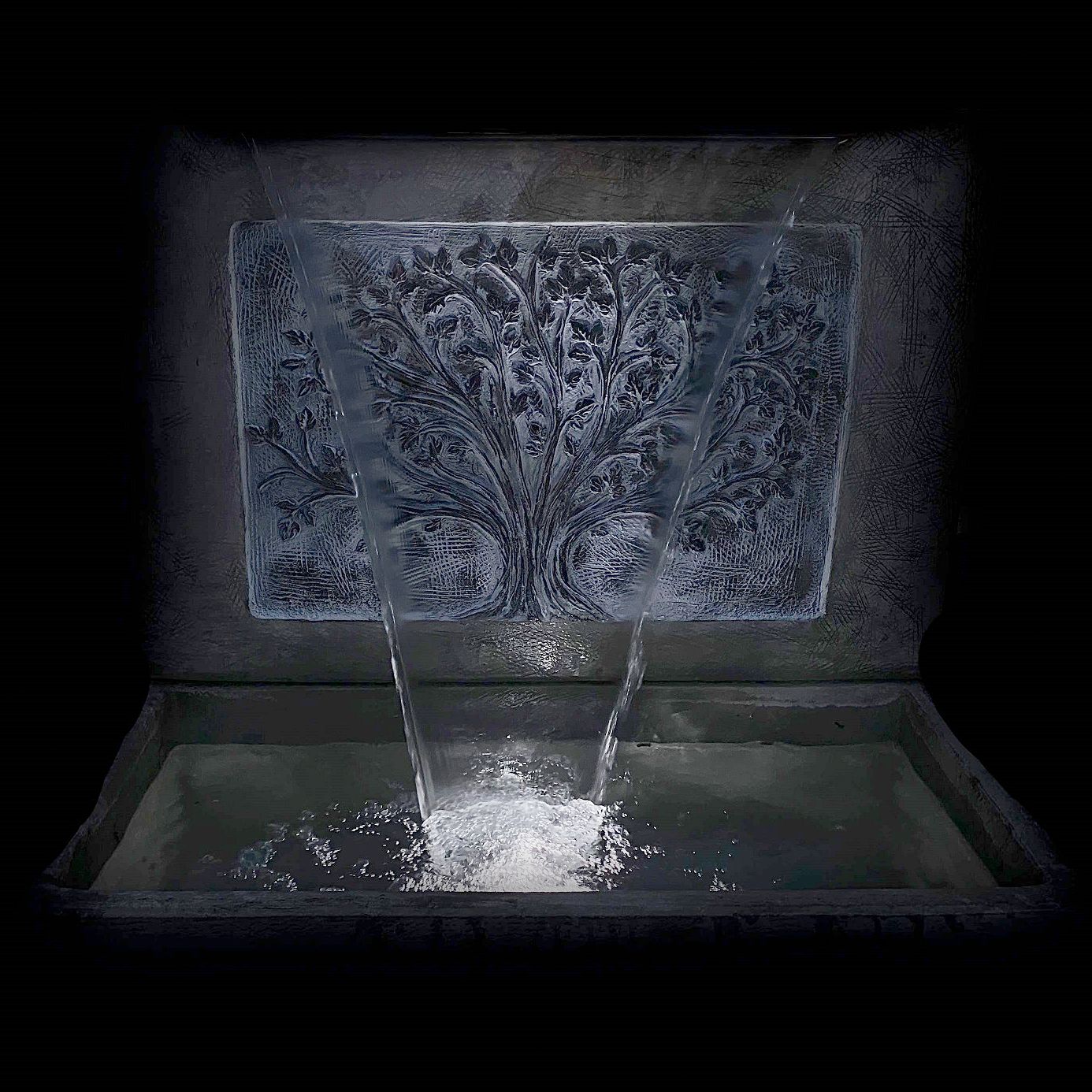 Image 3 Grand Oak 33" High Relic Hi-Tone LED Outdoor Wall Fountain - Made to Order more views
