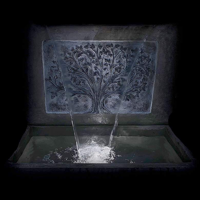 Image 3 Grand Oak 33 inch High Relic Hi-Tone LED Outdoor Wall Fountain more views
