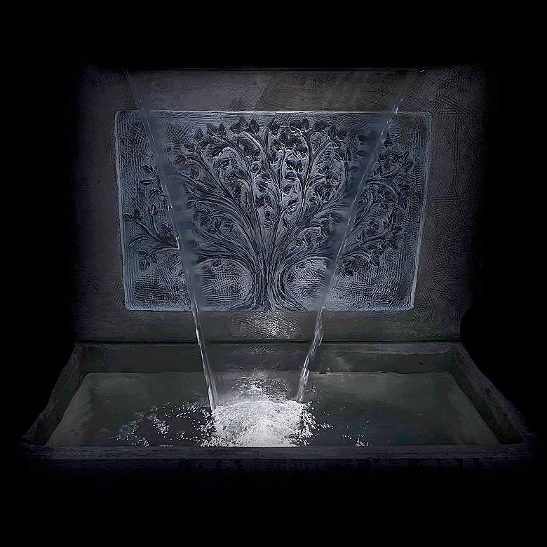 Image 3 Grand Oak 33" High Relic Hi-Tone LED Outdoor Wall Fountain more views