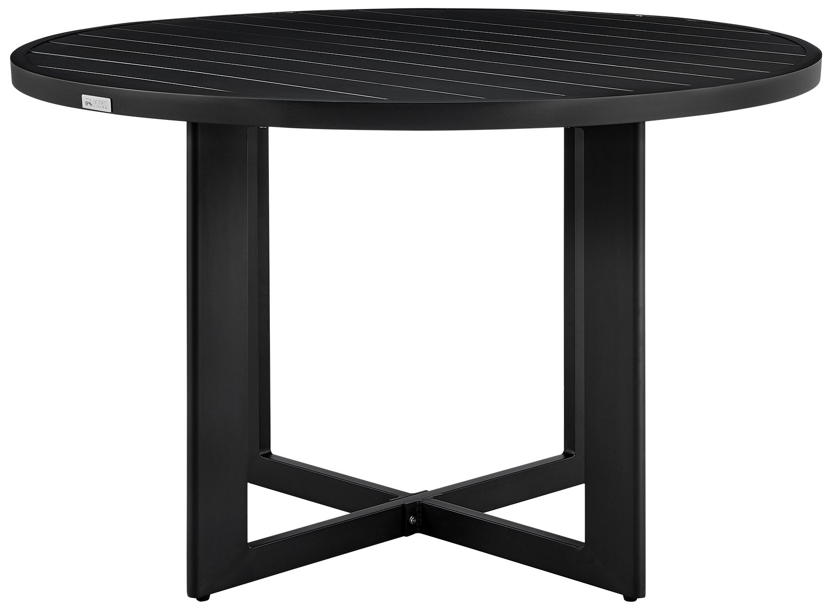 Image 5 Grand Outdoor 5-Piece Round Dining Table Set in Aluminum with Grey Cushions more views