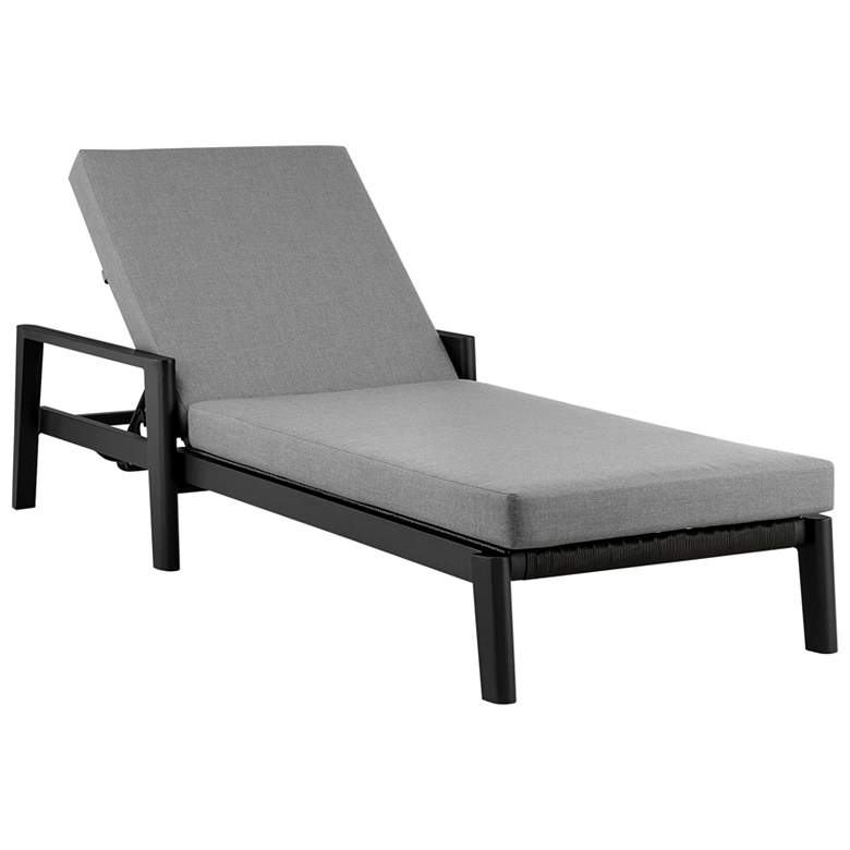 Image 1 Grand Outdoor Patio Adjustable Chaise Lounge Chair in Aluminum and Cushions