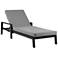 Grand Outdoor Patio Adjustable Chaise Lounge Chair in Aluminum and Cushions