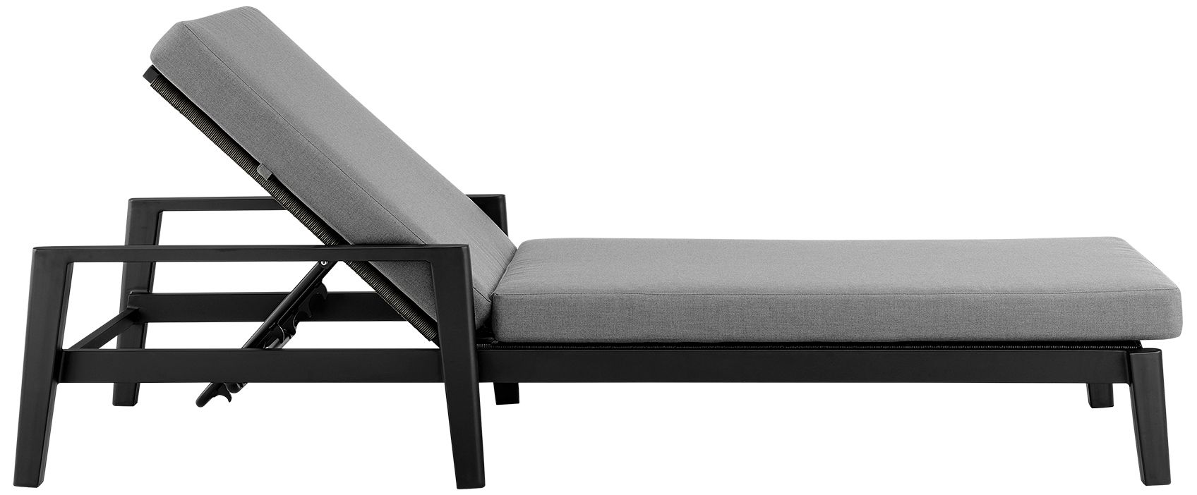 Image 3 Grand Outdoor Patio Adjustable Chaise Lounge Chair in Aluminum and Cushions more views