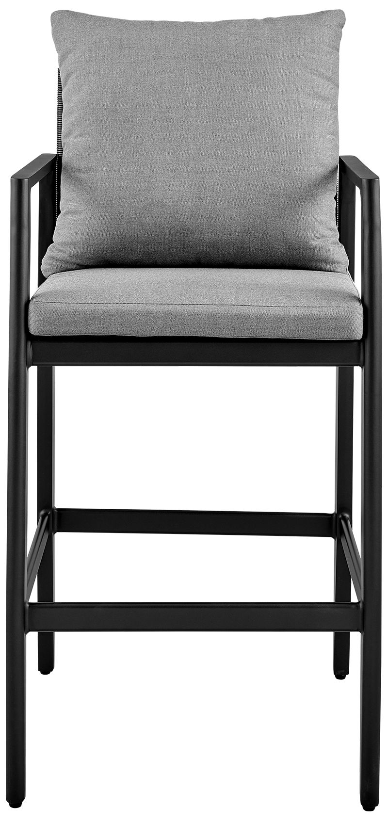 Image 3 Grand Outdoor Patio Counter Height Bar Stool in Aluminum with Cushions more views