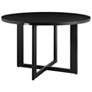 Grand Outdoor Patio Round Dining Table in Aluminum