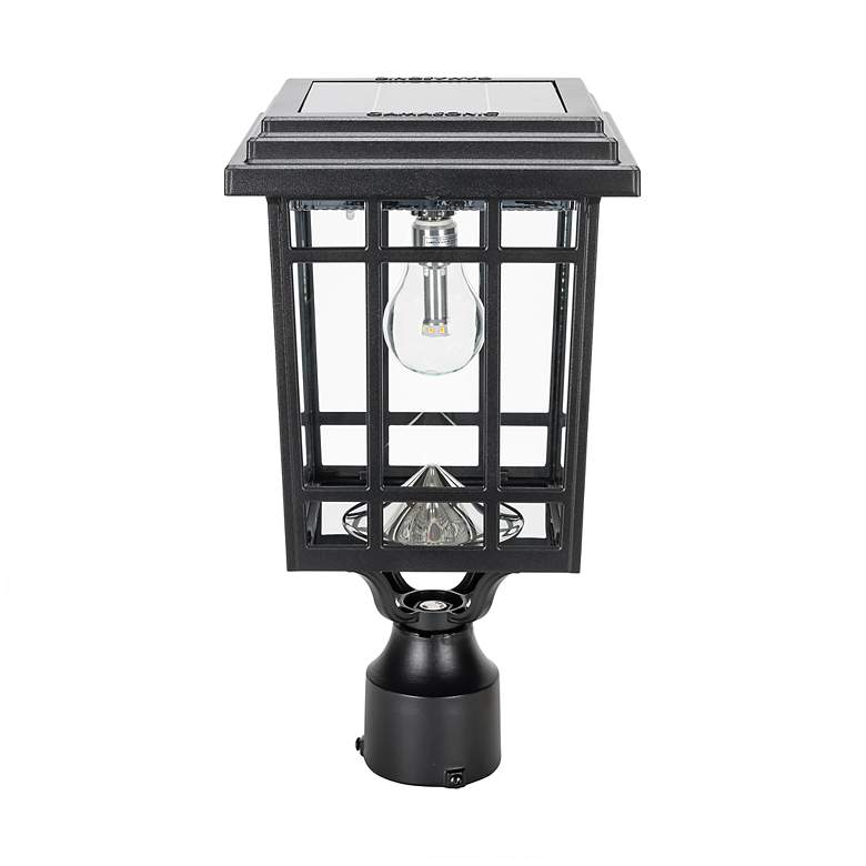 Image 2 Grand Prairie Black Solar LED Dusk to Dawn Outdoor Light more views