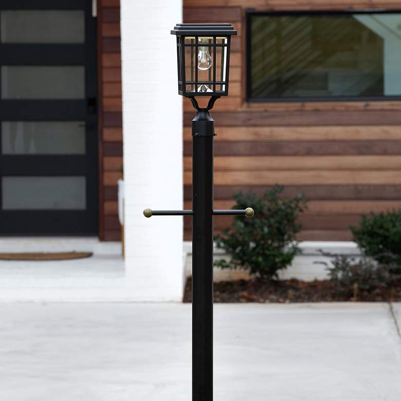 Image 5 Grand Prairie Black Solar LED Dusk to Dawn Outdoor Light more views