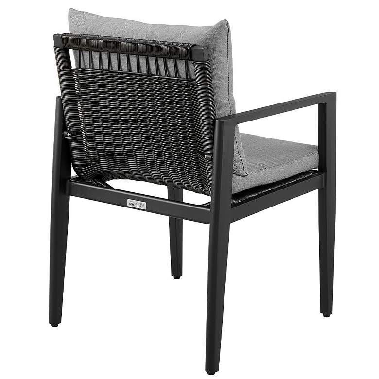 Image 2 Grand Set of 2 Outdoor Patio Dining Chairs with Arms in Aluminum more views