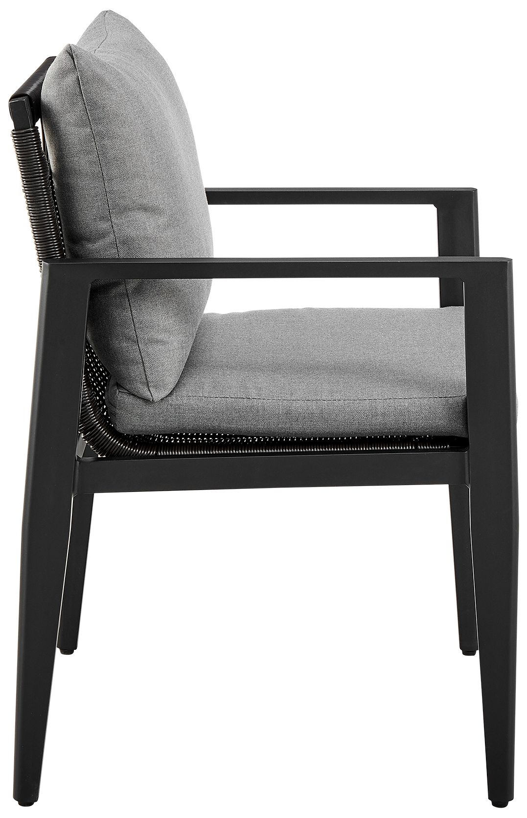 Image 5 Grand Set of 2 Outdoor Patio Dining Chairs with Arms in Aluminum more views